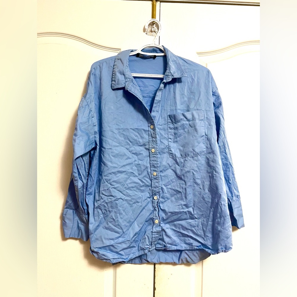 Primark Women’s Blue Button-Down Shirt